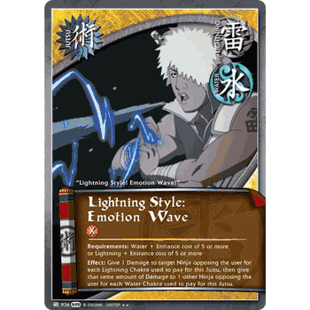 J936 LIGHTNING STYLE: EMOTION WAVE Rare Naruto Kage Summit Card