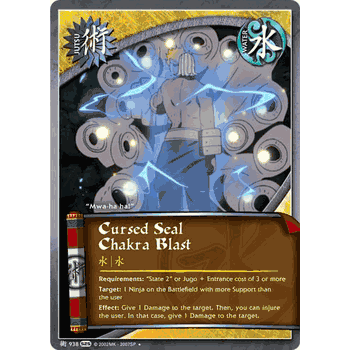 J938 CURSED SEAL CHAKRA BLAST Uncommon Naruto Kage Summit Card