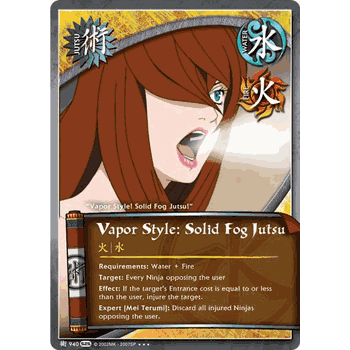 J940 VAPOR STYLE: SOLID FOG JUTSU Super Rare Naruto Kage Summit Card