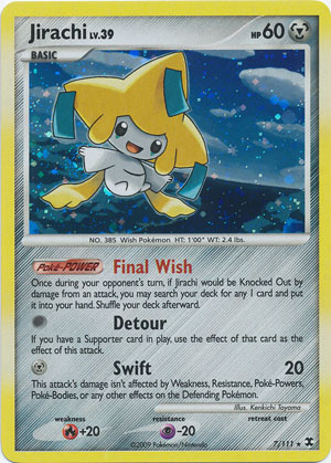 JIRACHI Pokemon Platinum Rising Rivals Holofoil Rare Card # 7
