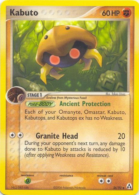 pokemon kabuto card Lv.22 No.140 Old Back Glossy Excellent Japanese v3 Pokmon Hit Points50 HP Form Kabuto 1999 Pokemon Fossil 1st