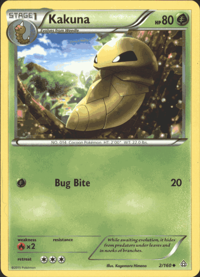 pokemon kakuna card 6/108 Reverse Holo XY Evolutions Near Mint Part of the community Kakuna [1999-2000] #33 Prices |