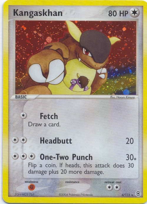 KANGASKHAN Holofoil Rare Pokemon Fire Red Leaf Green Card # 6