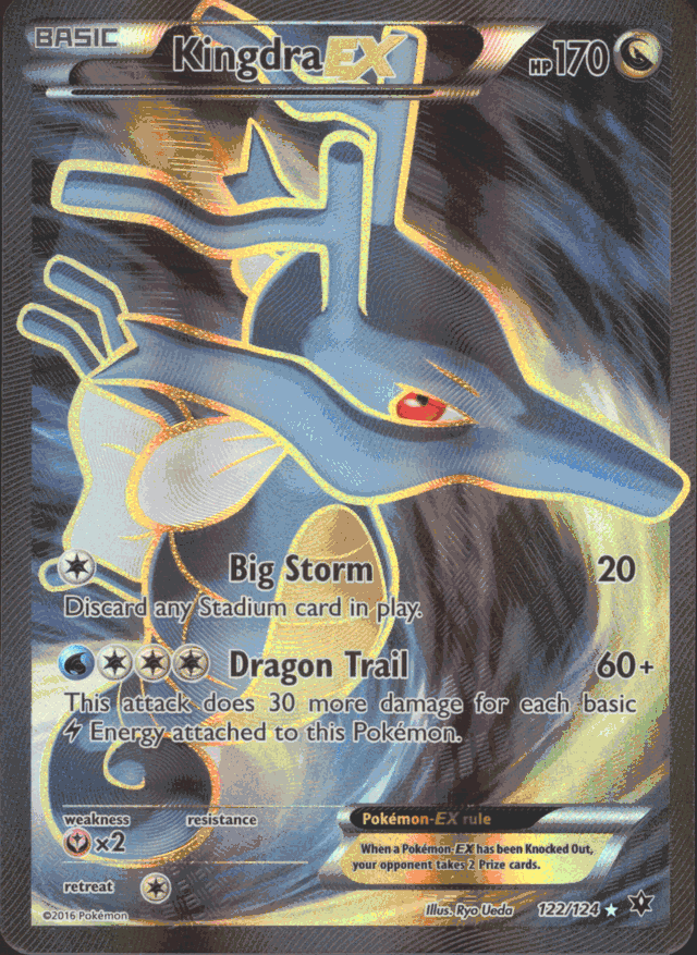 KINGDRA EX Pokemon XY Fates Collide XY10 Full Art Ultra Rare Card # 122