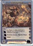 KINNIANNE Chaotic SR Foil Card & Code MAX COURAGE STAT OF 70 Silent Sands