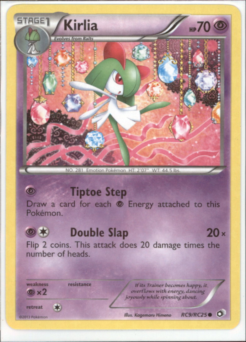 KIRLIA Common Pokemon BW11 Black & White Legendary Treasures Radiant Collection Card # RC9/RC25 KIRLIA Common Pokemon BW11 Black & White Legendary Treasures Radiant Collection Card # RC9/RC25