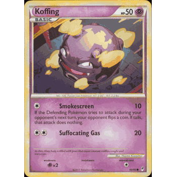 KOFFING Common Call of Legends Pokemon Card # 60/95 KOFFING Common Call of Legends Pokemon Card # 60/95