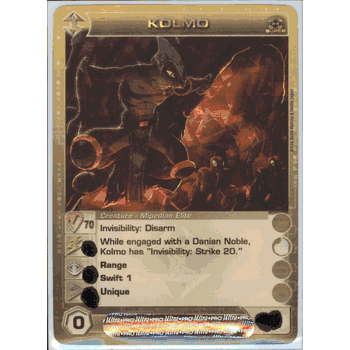 KOLMO Chaotic SR Foil Card & Code MAX COURAGE STAT OF 70 Zenith of the Hive