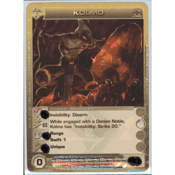 KOLMO Chaotic SR Foil Card & Code MAX STRENGTH STAT OF 65 Zenith of the Hive
