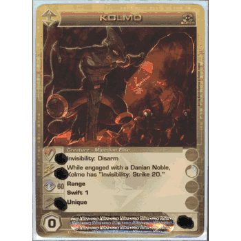 KOLMO Chaotic SR Foil Card & Code MAX WISDOM STAT OF 60 Zenith of the Hive