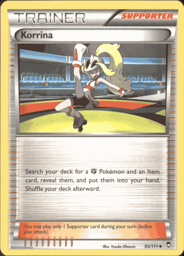 korrina pokemon card XY Supporter / / Card Text Korrina  Pulsing Aura (B3)