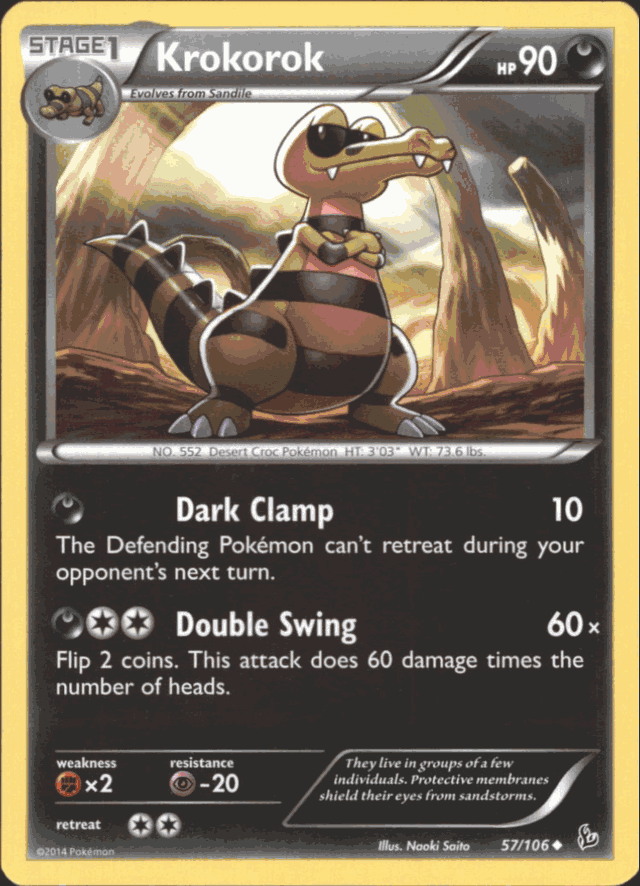 pokemon krokorok card Evolution Set - Krookodile 109/185 - & Sandile - Vivid Voltage Black Bolt Singles Cracked Ice Krokorok (64/114 Dark