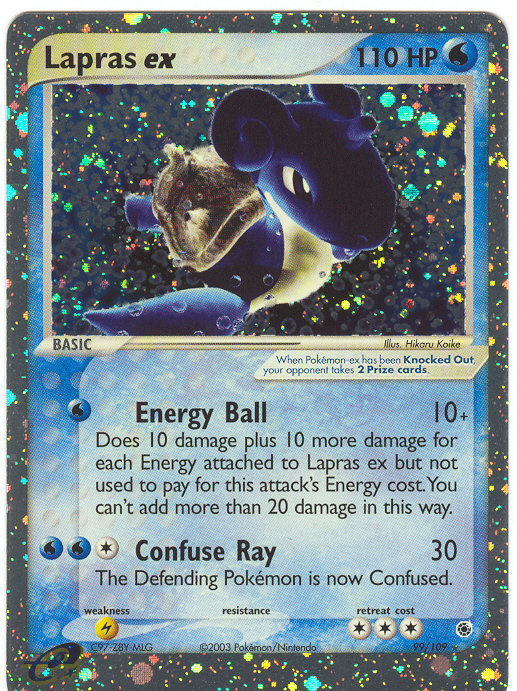 LAPRAS EX Holofoil Rare Pokemon EX Ruby & Sapphire Card # 99