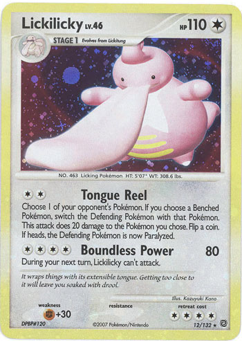 pokemon lickilicky card LICKILICKY Lv.46 Pokemon Secret Wonders Holofoil Card # 12
