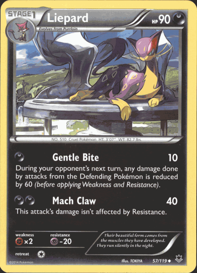 pokemon card liepard TCG Ultra Rare V Chilling Reign Full Art Holo 104 Pfaltzcraftsmore This attack does 40 damage for each heads Liepard V - SWSH06: Chilling