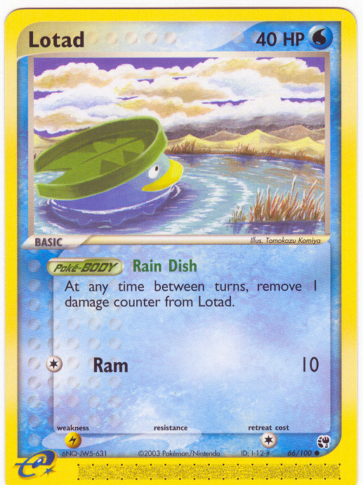 lotad pokemon card 032/203 / Common Card Type / HP / Stage Cherishing My First Painted Lotad