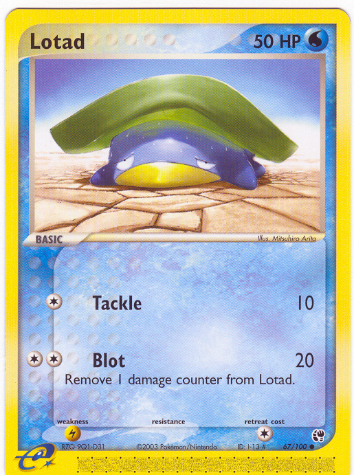 LOTAD-2 Common Pokemon Sandstorm Card # 67