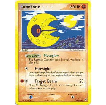 LUNATONE Uncommon Deoxys Card # 36
