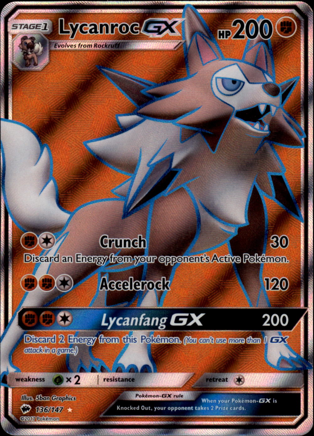pokemon lycanroc gx card Lycanroc GX SM14 PTCGO Code – Card Cavern Trading Cards, LLC main image 1