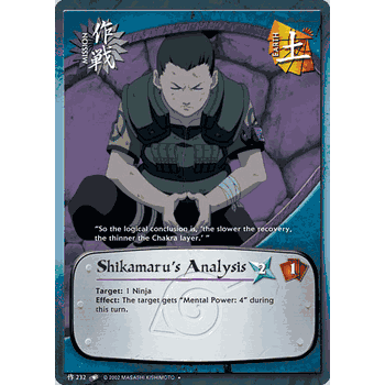 M-232 Shikamaru's Analysis Uncommon Naruto Card