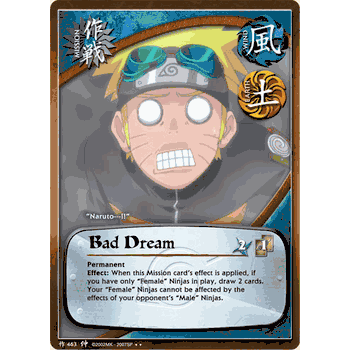 M-463 BAD DREAM Rare Naruto Card