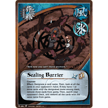 M-486 SEALING BARRIER Rare Naruto Card