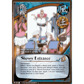 M-604 SHOWY ENTRANCE Uncommon Naruto CCG Card