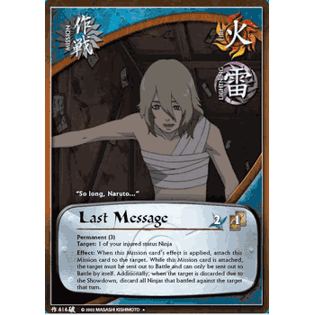 M-616 LAST MESSAGE Uncommon Naruto CCG Card