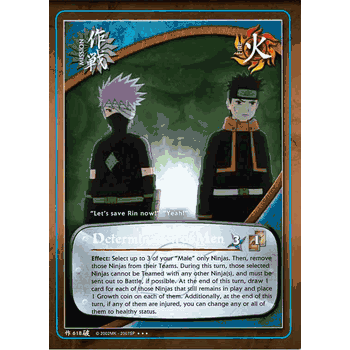 M-618 DETERMINATION OF MEN Super Rare Gold Foil Naruto CCG Card