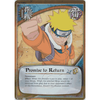 M-711 PROMISE TO RETURN Uncommon Naruto Card
