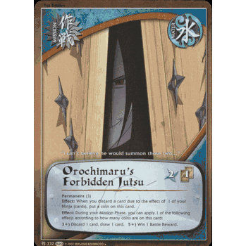 M-737 OROCHIMARU'S FORBIDDEN JUTSU Uncommon Naruto Card