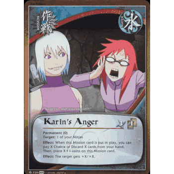 M-739 KARIN'S ANGER Uncommon Naruto Card
