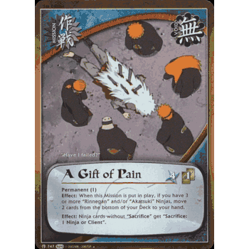 M-747 A GIFT OF PAIN Uncommon Naruto Card