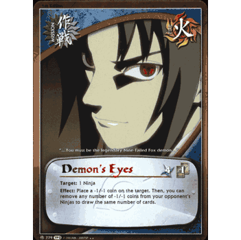 M-779 DEMON'S EYES Rainbow Foil Rare TP3 Naruto Card