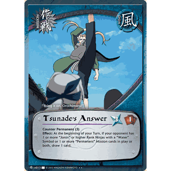 M-US013 Tsunade's Answer Naruto Rare Card