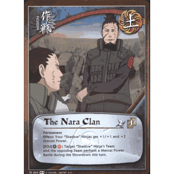 M859 THE NARA CLAN Starter Rare Naruto Kage Summit Card