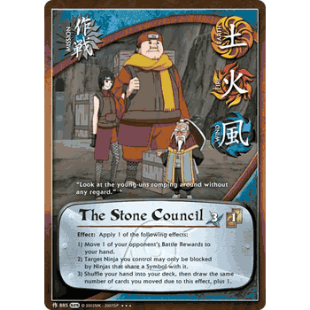 M885 THE STONE COUNCIL Super Rare Naruto Kage Summit Card