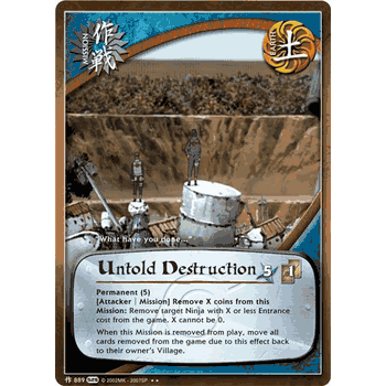 M889 UNTOLD DESTRUCTION Rare Naruto Kage Summit Card