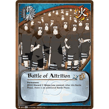 M890 BATTLE OF ATTRITION Rare Naruto Kage Summit Card