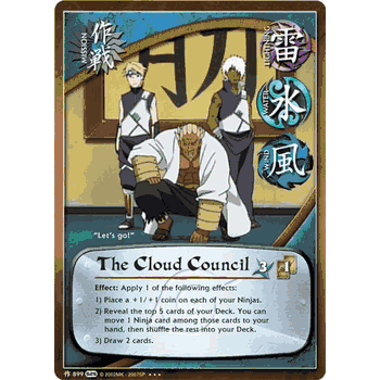 M899 THE CLOUD COUNCIL Super Rare Naruto Kage Summit Card