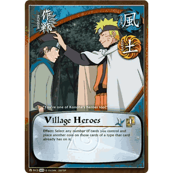 M913 VILLAGE HEROES Common Naruto Kage Summit Card