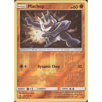 MACHOP Pokemon SM02 Sun & Moon Guardians Rising Common PARALLEL FOIL Card # 63