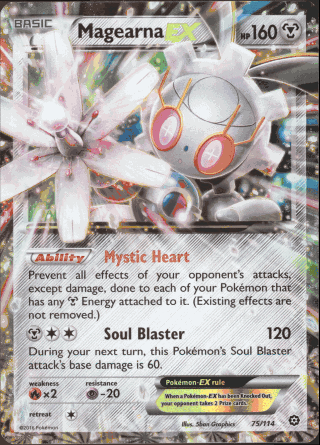 MAGEARNA EX Pokemon XY Steam Siege XY11 Super Rare Foil Card # 75