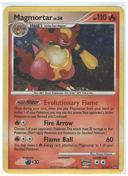 MAGMORTAR Pokemon Supreme Victors Holofoil Rare Card # 6 MAGMORTAR Pokemon Supreme Victors Holofoil Rare Card # 6