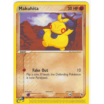 MAKUHITA (FAKE OUT) Common Pokemon EX Ruby & Sapphire Card # 58