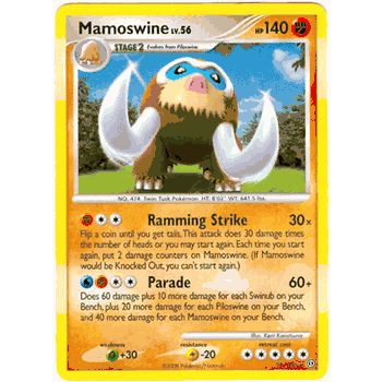 MAMOSWINE Pokemon Stormfront Rare Card # 21 MAMOSWINE Pokemon Stormfront Rare Card # 21