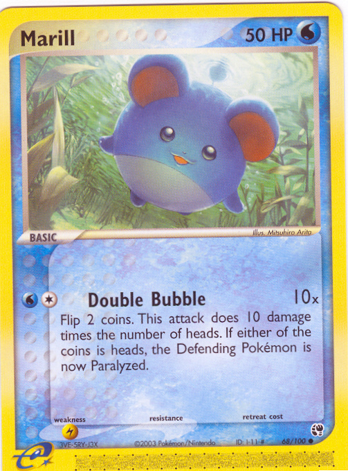 MARILL Common Pokemon Sandstorm Card # 68