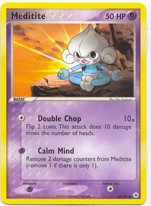 MEDITITE Common Pokemon Hidden Legends Card # 65