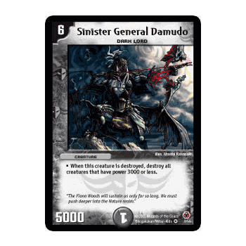 MEGA-003 Sinister General Damudo Duelmasters TCG DM-05 Survivors of the Megapocalypse Very Rare Holofoil Card # 3