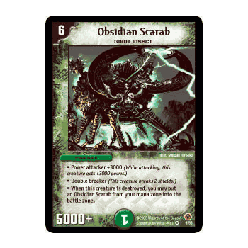 MEGA-005 Obsidian Scarab Duelmasters TCG DM-05 Survivors of the Megapocalypse Very Rare Holofoil Card # 5